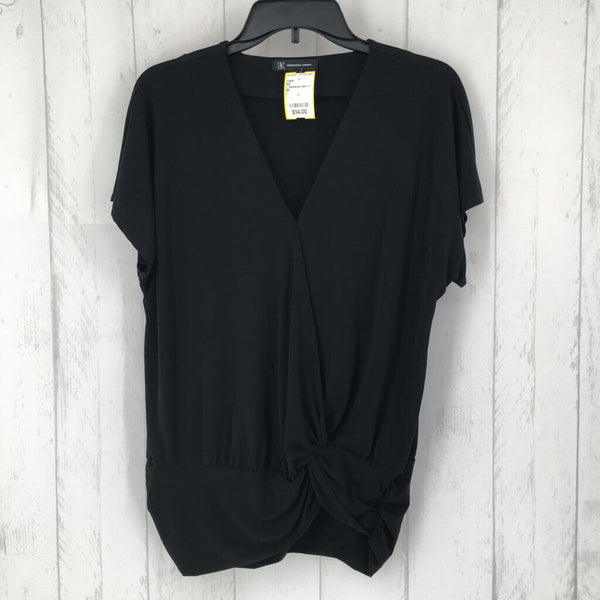 L Gathered hem v-neck s/s