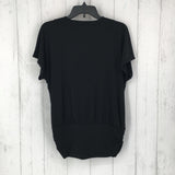 L Gathered hem v-neck s/s