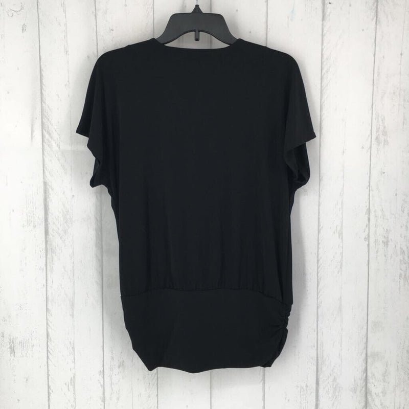 L Gathered hem v-neck s/s