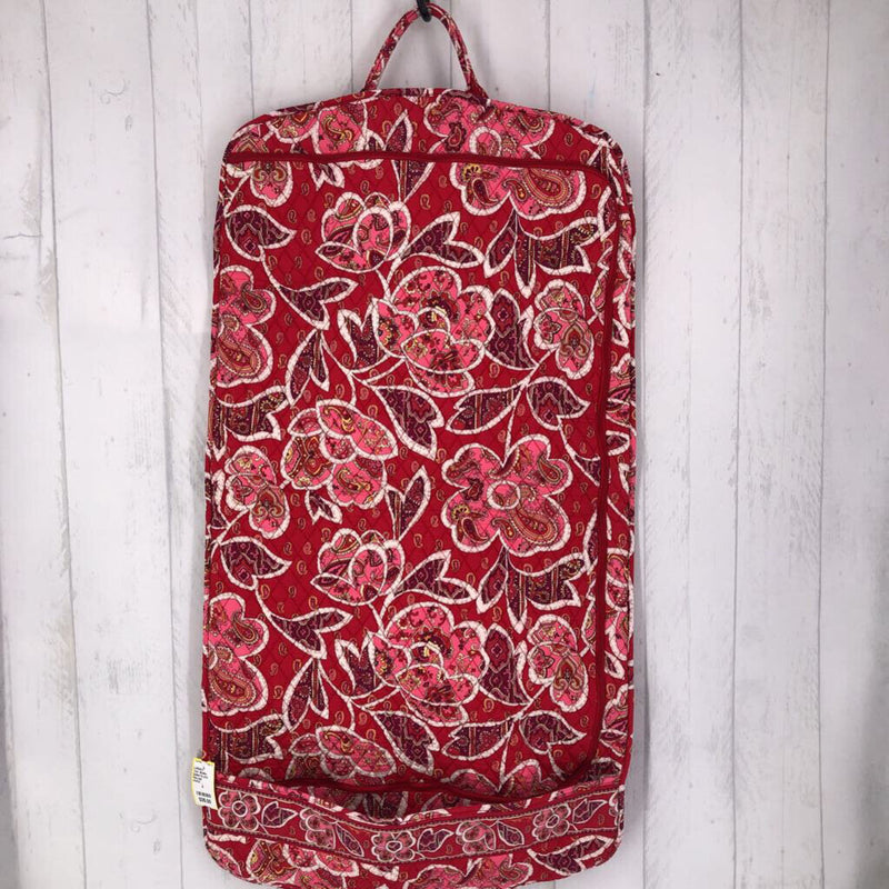 Quilted flo print garment bag