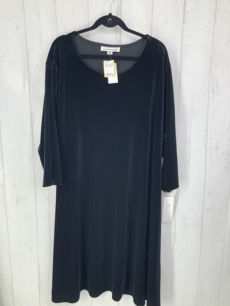 R246 3x l/s velour dress