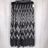 XL Printed pleated skirt