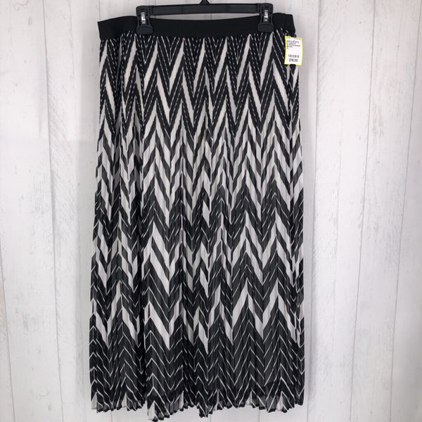 XL Printed pleated skirt