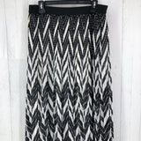 XL Printed pleated skirt