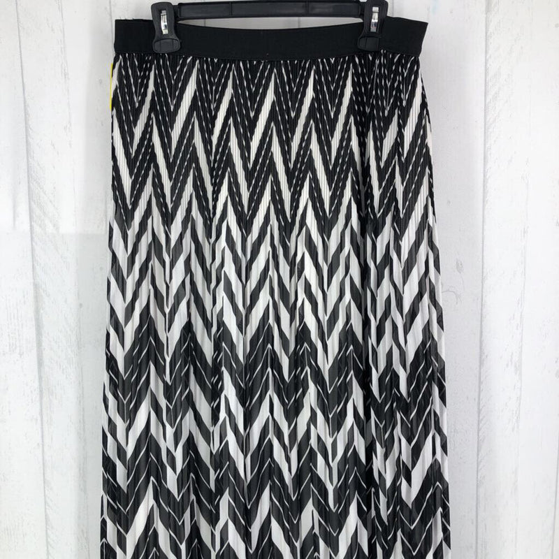 XL Printed pleated skirt