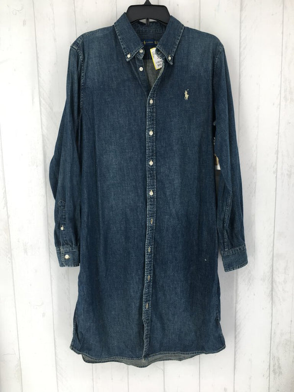 R99 XL Denim button down dress l/s