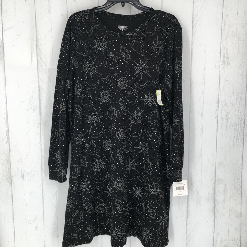 R28 1X Halloween print dress l/s