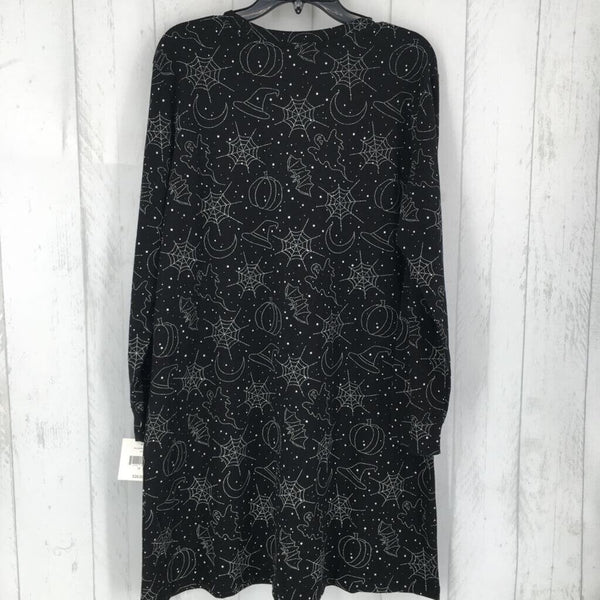 R28 1X Halloween print dress l/s