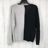 L Colorblock v-neck sweater l/s