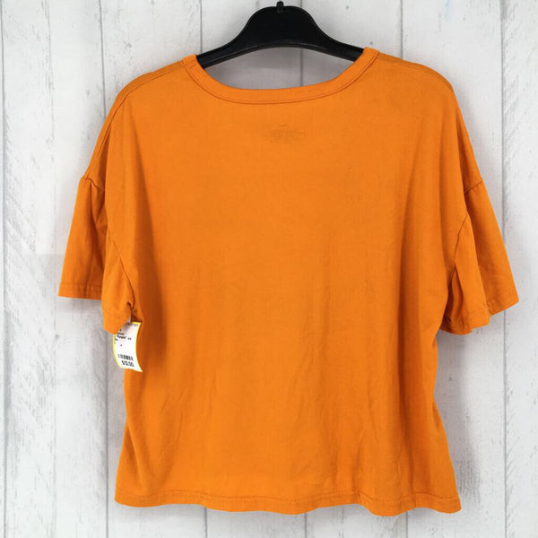 L "Pumpkin" s/s crop tee