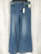 L Hi-rise flare denim