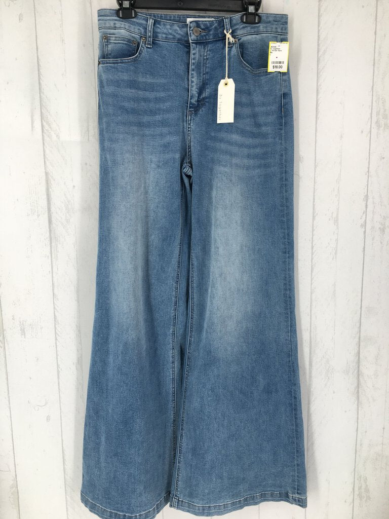 L Hi-rise flare denim