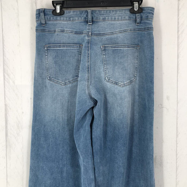 L Hi-rise flare denim