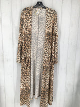 L Animal print l/s duster