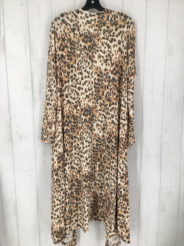 L Animal print l/s duster