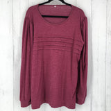 XXL Marled textured l/s top