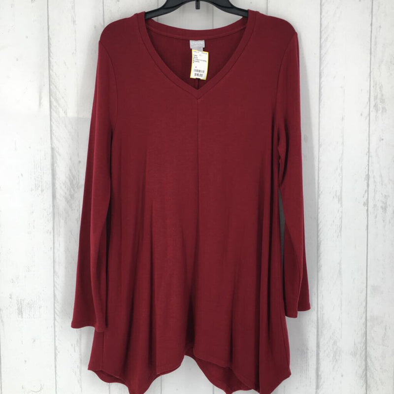 M V-neck l/s swing top