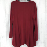 M V-neck l/s swing top