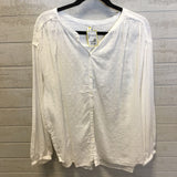 R35 XXL Smocked button down l/s top