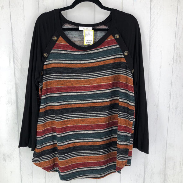 2X Striped l/s top