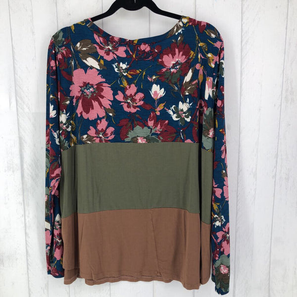 2X Flo colorblock v-neck l/s top