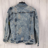 S Distressed denim jacket