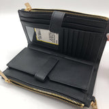 double zip bi-fold wallet