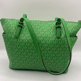 monogram tote w/ open pockets