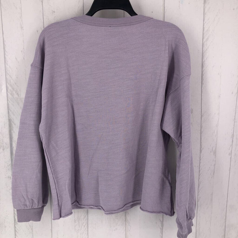 M Raw hem crewneck sweatshirt l/s