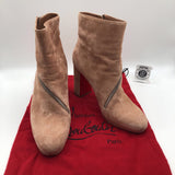 R1195 9(39) velolur zip around 3.75" heel red sole boots