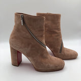 R1195 9(39) velolur zip around 3.75" heel red sole boots