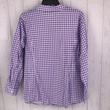 24 Houndstooth print button down l/s top