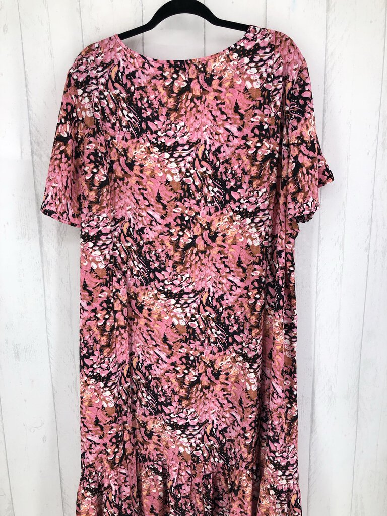 26 Flo print button down s/s dress