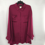 4X Silky button down l/s blouse