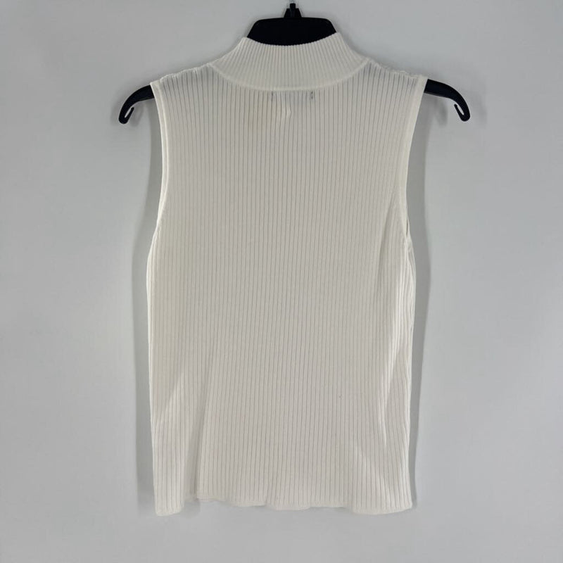 M Rib knit mock neck slvls