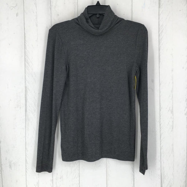 S Rib knit t-neck l/s top