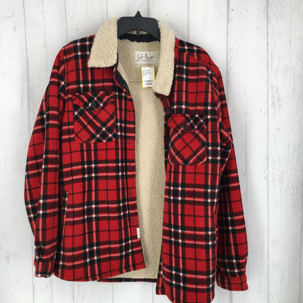 XL Fleece lined plaid shacket