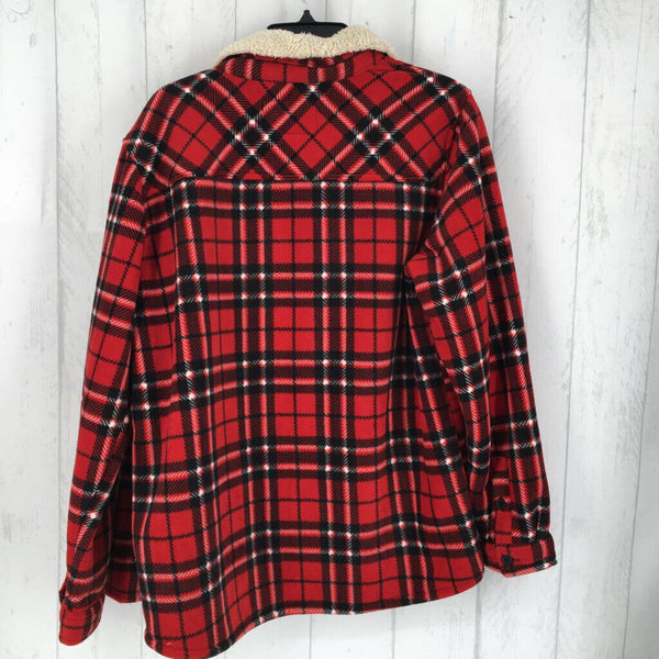 XL Fleece lined plaid shacket