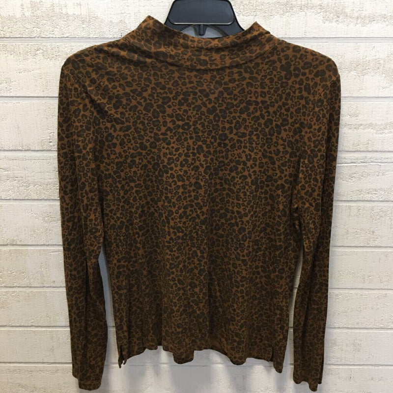 XL Animal print t-neck l/s tee