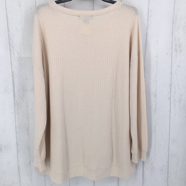 M Waffle knit l/s pullover