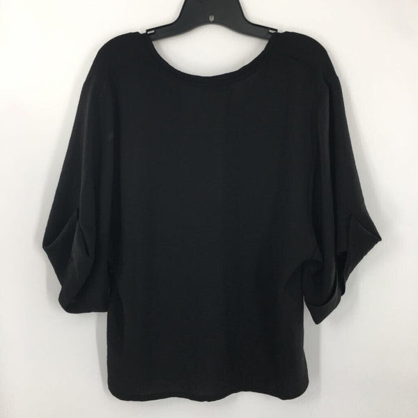 R16 S Textured v-neck s/s top