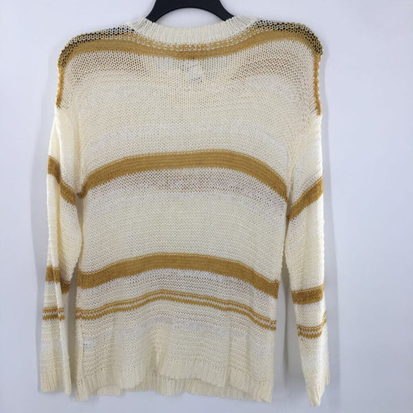 R36 S Mesh striped sweater l/s