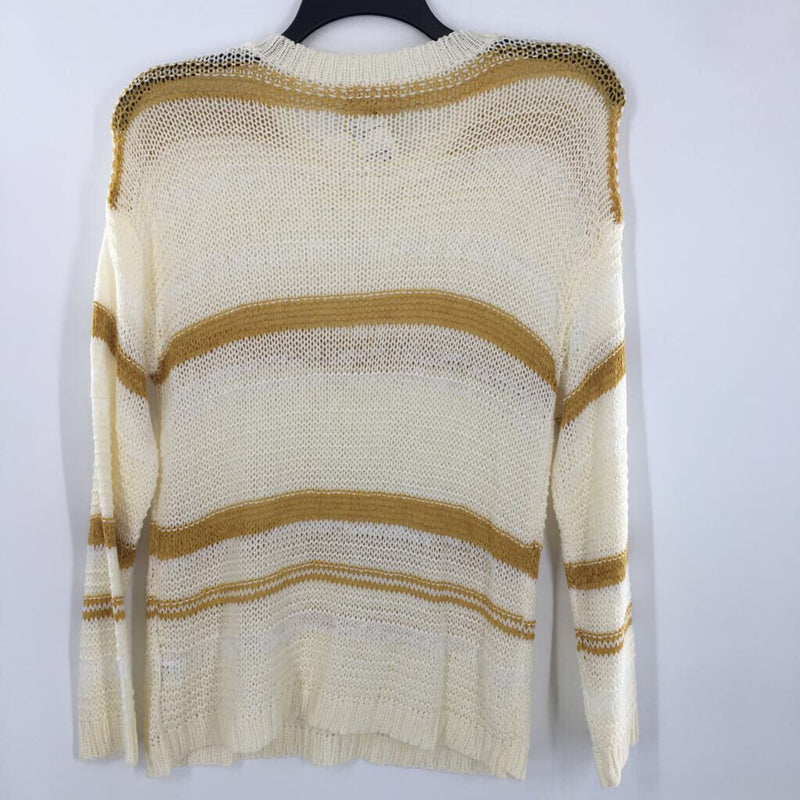 R36 S Mesh striped sweater l/s