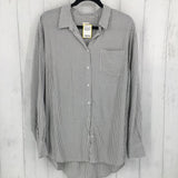 XXL l/s stripe button shirt