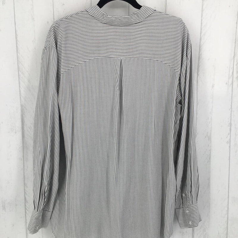 XXL l/s stripe button shirt