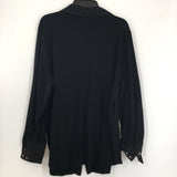 3X Embelished collar button down l/s blouse