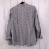 R79 3((XL) Striped button down l/s blouse