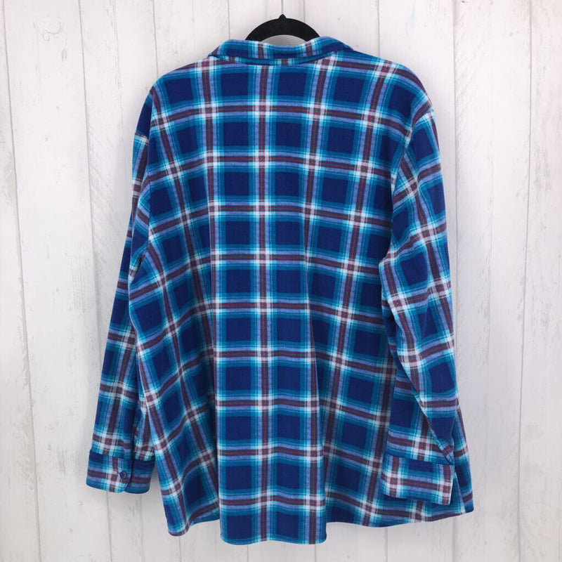 3X Plaid button down l/s top