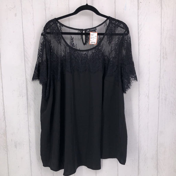 4X Lace top s/s blouse