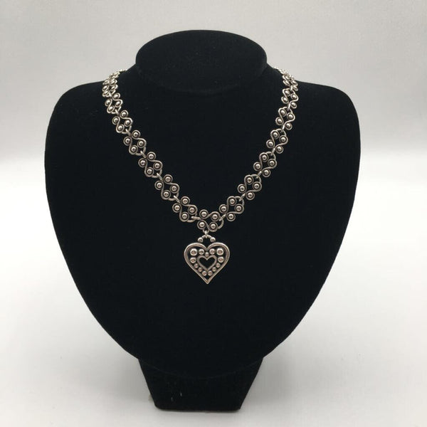 18" Brighton double swirl heart necklace